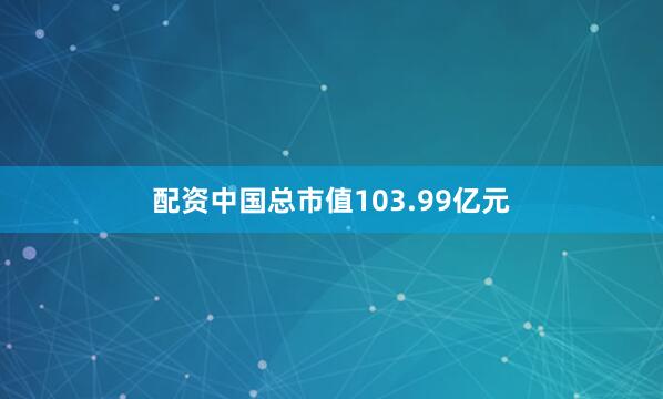 配资中国总市值103.99亿元