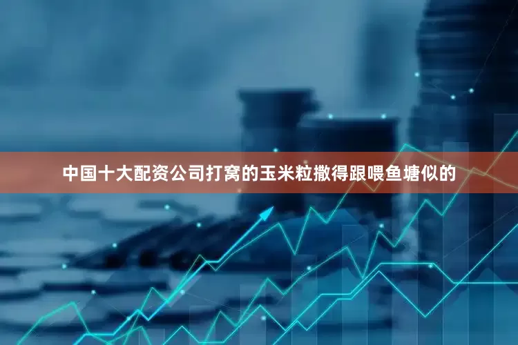 中国十大配资公司打窝的玉米粒撒得跟喂鱼塘似的